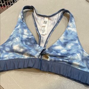 Blue Tie-Dye Sports Bra